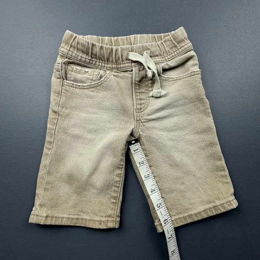 Gap Kids Boys Size 4 Tan Pull On Chino Shorts Cotton Stretch Everyday Casual